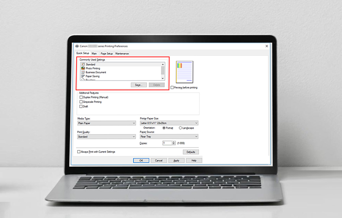 Printer setup through Manual Connect Method